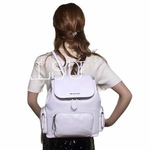 Michael Kors Abbey Vegan Faux Leather Optic White